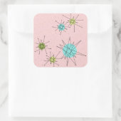 Pink Iconic Atomic Sternexplosion Square Stickers (Tasche)