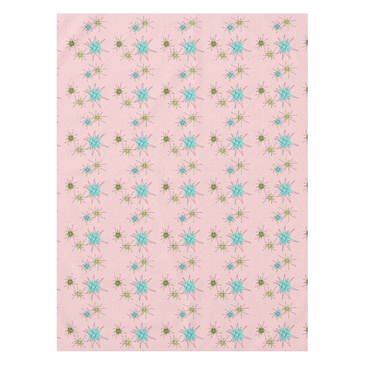 Pink Iconic Atomic Sternexplosion Tablecloth Tischdecke (Vorderseite)