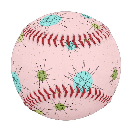 Pink Iconic Atomic Sternexplosionen Baseball (Vorderseite)