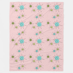Pink Iconic Atomic Sternexplosionen Fleece Blanket