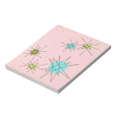 Pink Iconic Atomic Sternexplosionen Notepad Notizblock (Rotiert)