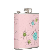 Pink Iconic Atomic Sternexplosionen Vinyl Wrapped  Flachmann (Rechts)