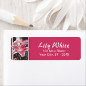 Pink Iily Return Address Label (Insitu)