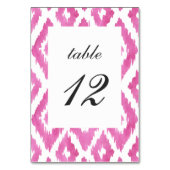 Pink Ikat Tischnummer (Rückseite)