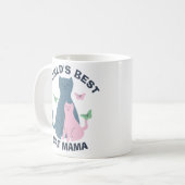 Pink Illustrative World's Best Cat Mama Kaffeetasse (Vorderseite Links)