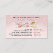 Pink Illustriert Shiny Bäckerei Visitenkarte (Rückseite)