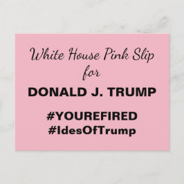 Pink im Weißen Haus für Trump-Widerstand Postkarte