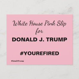 Pink im Weißen Haus für Trump-Widerstand Postkarte