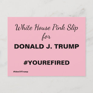 Pink im Weißen Haus für Trump-Widerstand Postkarte