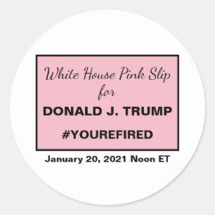 Pink im Weißen Haus, Trump-feindliche Iden Runder Aufkleber