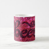 Pink Imitate Sequins Cheques Kaffeezubereitung Tas Kaffeetasse (Mittel)