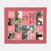 Pink immer zusammen Liebe Valentine Fleecedecke (Vorderseite (Horizontal))