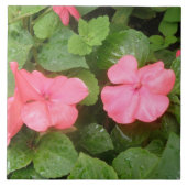 Pink Impatians Blume Tile Fliese (Vorderseite)