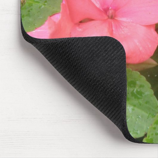 Pink Impatiens Blume Mousepad (Ecke)