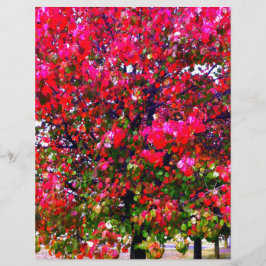 Pink impressionistisch Herbst Blätter Bäume