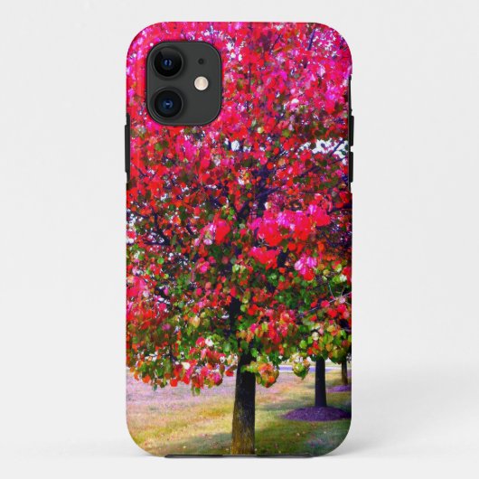 Pink impressionistisch Herbst Blätter Bäume Case-Mate iPhone Hülle (Rückseite)