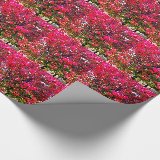 Pink impressionistisch Herbst Blätter Bäume Geschenkpapier (Ecke)