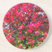 Pink impressionistisch Herbst Blätter Bäume Getränkeuntersetzer (Vorne)