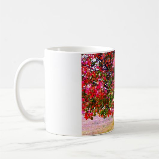 Pink impressionistisch Herbst Blätter Bäume Kaffeetasse (Links)