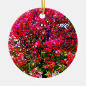 Pink impressionistisch Herbst Blätter Bäume Keramik Ornament (Vorne)