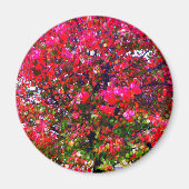 Pink impressionistisch Herbst Blätter Bäume Magnet (Vorne)