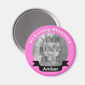 Pink in Love Memory Foto Magnet (Vorderseite/Rückseite)
