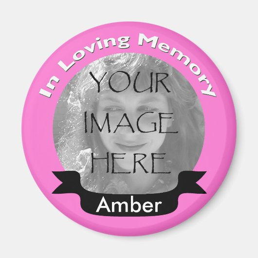 Pink in Love Memory Foto Magnet (Vorne)