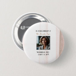 Pink in Love Memory Funeral Memorial Keepake Button