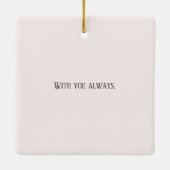 Pink in Love Memory Funeral Memorial Keramikornament (Rückseite)