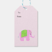 Pink Indian Elephant Geschenkanhänger (Vorderseite)