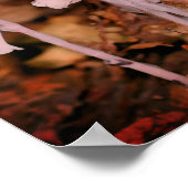 Pink Indian Pipe Ghost Blume Poster (Ecke)