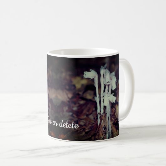 Pink Indian Pipe Wildflower Personalized Kaffeetasse (VorderseiteRechts)