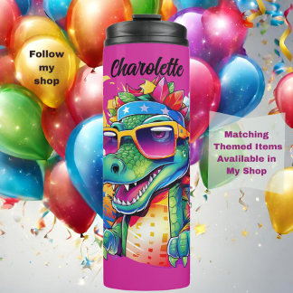 Pink individuell anpassbarer Krokodil-Tumbler Thermosbecher
