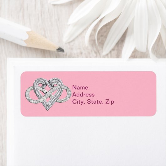 Pink Infinity Herd Address Labels (Insitu)