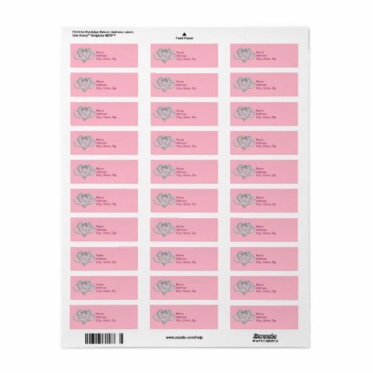 Pink Infinity Herd Address Labels (Vorne)