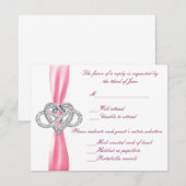 Pink Infinity Herzinsuffizienzkarte RSVP Karte (Vorne/Hinten)