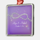 Pink Infinity Symbol Zeichen Unendliche Liebe Twin Silbernes Ornament (Links)