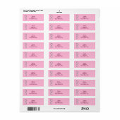 Pink Infinity Wedding Address Labels (Vorne)