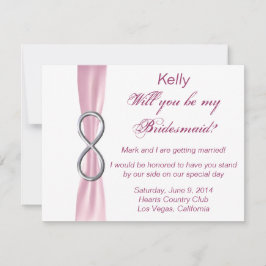 Pink Infinity Wedding Bridesmaid Card Einladung