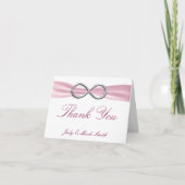 Pink Infinity Wedding Danke Karte (Vorderseite)