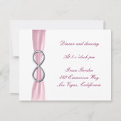 Pink Infinity Wedding Reception Card Einladung (Vorderseite)