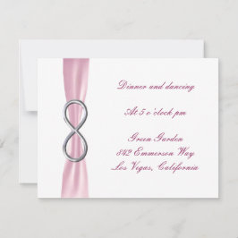 Pink Infinity Wedding Reception Card Einladung