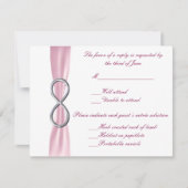 Pink Infinity Wedding Response Card RSVP Karte (Vorderseite)