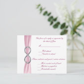 Pink Infinity Wedding Response Card RSVP Karte (Stehend Vorderseite)