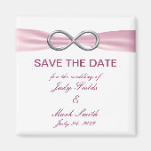 Pink Infinity Wedding Save the Date Magnet (Vorne)