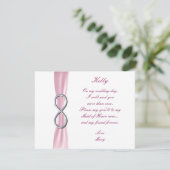 Pink Infinity Wedding Trauzeugin Card Einladung (Stehend Vorderseite)