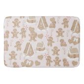 Pink! Ingwer Brot Weihnachten Tür Rug/Mat Badematte (Vorderseite)