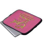 PINK Inspirational Christlich GOTT IST IN KONTROLL Laptopschutzhülle (Vorne Knopf)