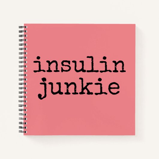 Pink-Insulin-Junkie-Planer Notizblock (Vorderseite)
