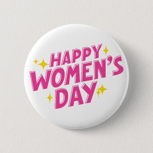 Pink Internationale Frauentyppografie Button (Vorderseite)